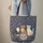 Three Cats Wildflower Meadow Wreath - Everyday Carry Gift for Cat Lover Quilted Tote Bag - 6