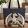 Majestic White Dragon Ancient Books Celestial Star Charts - Everyday Carry Gift for Fantasy Lover Quilted Tote Bag - 1