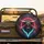 Bull Head Golden Horns Red Eyes Wildlife Lover Gift for Truck Owners Spare Tire Cover - 2