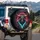Bull Head Golden Horns Red Eyes Wildlife Lover Gift for Truck Owners Spare Tire Cover - 3