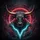 Bull Head Golden Horns Red Eyes Wildlife Lover Gift for Truck Owners Spare Tire Cover - 6