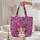 Vibrant Faceted Color Block Cat Face Lime Green Eyes Name Heart - Cat Lover Everyday Carry Gift Quilted Tote Bag - 5