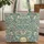 Majestic Art Nouveau Cat Face Botanical - Travel Essentials Cat Lover Gift Quilted Tote Bag - 1
