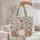 Deer Fawns Botanical Flowers Wreath Personalized - Everyday Carry Gift Quilted Tote Bag - 5