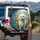 White Maltese Dog Lush Botanical Floral Garden - Travel Essentials Dog Lover Gift for Pet Owners Spare Tire Cover - 3