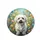 White Maltese Dog Lush Botanical Floral Garden - Travel Essentials Dog Lover Gift for Pet Owners Spare Tire Cover - 4