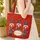Nutcracker Soldiers Golden Floral Holly Berry Wreath - Christmas Everyday Carry Gift Quilted Tote Bag - 4