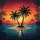 Silhouetted Palm Trees Tropical Sunset Beach - Beach Lover Travel Essentials Gift Spare Tire Cover - 6