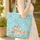 Beach Chair Sandcastle Palm Fronds Ocean Waves Name Heart - Everyday Carry Gift Quilted Tote Bag - 4
