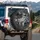 Distressed Black White American Flag Gritty Industrial Textures - Patriotic Vehicle Decor Spare Tire Cover - 3