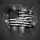 Distressed Black White American Flag Gritty Industrial Textures - Patriotic Vehicle Decor Spare Tire Cover - 6