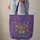 Mosaic Stained Glass Cat Face Personal Name - Everyday Carry Travel Gift for Cat Lover Quilted Tote Bag - 6