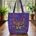 Mosaic Stained Glass Cat Face Personal Name - Everyday Carry Travel Gift for Cat Lover Quilted Tote Bag - 3
