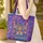 Mosaic Stained Glass Cat Face Personal Name - Everyday Carry Travel Gift for Cat Lover Quilted Tote Bag - 4