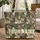 Deer Skull Antlers Woodland Leaves With Name - Everyday Carry Wildlife Lover Gift Quilted Tote Bag - 1