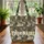 Deer Skull Antlers Woodland Leaves With Name - Everyday Carry Wildlife Lover Gift Quilted Tote Bag - 3