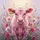 Gentle Pink Calf Floral Meadow - Farmhouse Decor Cow Lover Gift Spare Tire Cover - 6