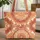 Continuous Fluid Tie-Dye Mandala Organic Swirls Bubble Letters Everyday Carry Gift Quilted Tote Bag - 1