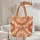 Continuous Fluid Tie-Dye Mandala Organic Swirls Bubble Letters Everyday Carry Gift Quilted Tote Bag - 5