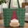 Gnome Winter Snowflakes Wooden Sign Christmas Everyday Carry Travel Gift Quilted Tote Bag - 1
