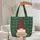 Gnome Winter Snowflakes Wooden Sign Christmas Everyday Carry Travel Gift Quilted Tote Bag - 5