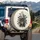 Barn Owl Gothic Gravestone Calla Lilies - Wildlife Lover Car Decor Gift Spare Tire Cover - 3
