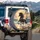Black Unicorn Ocean Waves Sailing Ship Seascape - Fantasy Lover Gift Spare Tire Cover - 3