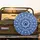 Dense Evil Eyes Wavy Royal Blue Gold Navy White - Protective Car Travel Accessory Spare Tire Cover - 2