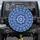 Dense Evil Eyes Wavy Royal Blue Gold Navy White - Protective Car Travel Accessory Spare Tire Cover - 1