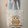 Baby Owl Big Eyes Golden Brown Branch Polka Dot Name Flag - Everyday Carry Gift for Owl Lovers Quilted Tote Bag - 6