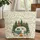 Vintage Teardrop Camper Van Pine Tree Campfire Wildflower Travel Essentials Quilted Tote Bag - 1