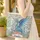 Blue Dragon Vintage Books Floral Vine Your Name Scroll - Everyday Carry Gift Quilted Tote Bag - 4