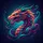Angular Dragon Head Sweeping Neck Piercing Teal Eye Cosmic Energy - Fantasy Lover Gift Spare Tire Cover - 6