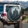 Crumbling Brutalist Building Torso Human Hands - Urban Life Decor Gift Spare Tire Cover - 3