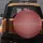Glossy Uniform White Polka Dots Dynamic Ruby Red Textured Vehicle Decor Gift Spare Tire Cover - 5