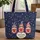 Patriotic Gnomes Stars Stripes Fireworks Hearts Independence Day Celebration Everyday Carry Gift Quilted Tote Bag - 1
