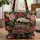 Ornate Vintage Steam Train Botanical Floral - Everyday Carry Gift for Train Lover Quilted Tote Bag - 1