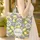 Lemon Blossoms Mediterranean Tile Berry Clusters  Hoop - Everyday Carry Gift Quilted Tote Bag - 4