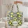 Lemon Blossoms Mediterranean Tile Berry Clusters  Hoop - Everyday Carry Gift Quilted Tote Bag - 5