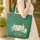 Vintage Travel Trailer Pine Trees Floral Wreath Everyday Carry Gift Quilted Tote Bag - 4