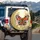 Peacock Butterfly Blue Eyespots Orange Brown Wings Pink Blossom Garden - Nature Gift Spare Tire Cover - 3
