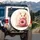 Fluffy Hamster Donut Pink Frosting Sprinkles - Sweet Treat Lover Gift Spare Tire Cover - 3