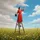 Woman in Red Dress Painting Blue Sky, Wildflower Field – Creative Spirit Car Decor Gift Spare Tire Cover - 6