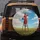 Woman in Red Dress Painting Blue Sky, Wildflower Field – Creative Spirit Car Decor Gift Spare Tire Cover - 5