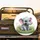 Baby Elephant Purple Eyes Rosy Cheeks Green Grass Flowers White Clouds Wildlife Lover Gift Spare Tire Cover - 2