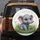 Baby Elephant Purple Eyes Rosy Cheeks Green Grass Flowers White Clouds Wildlife Lover Gift Spare Tire Cover - 5