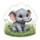 Baby Elephant Purple Eyes Rosy Cheeks Green Grass Flowers White Clouds Wildlife Lover Gift Spare Tire Cover - 6