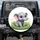 Baby Elephant Purple Eyes Rosy Cheeks Green Grass Flowers White Clouds Wildlife Lover Gift Spare Tire Cover - 1