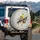 American Goldfinch Golden Key Rusty Chain Weathered Padlock - Wildlife Treasure Gift Spare Tire Cover - 3