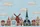 Dutch Windmill Red Sails Canal House Church Wispy Sky Scene - Travel Essentials Gift Quilted Tote Bag - 7